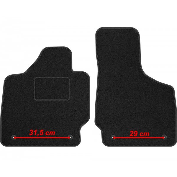 Tapis de sol Sur Mesure en Moquette Tissus Gamme Confort Pour Audi TT 2 (II) 2006-2014