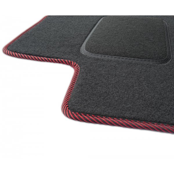 Tapis de sol Sur Mesure en Moquette Tissus Gamme Confort Pour Ford Ka 1 (I) FaceLift 2004-2008 4 Fixations