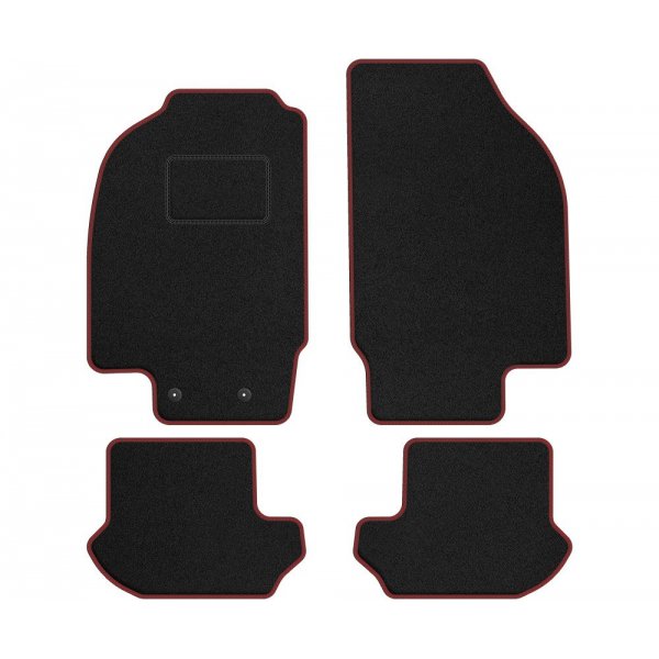 Tapis de sol Sur Mesure en Moquette Tissus Gamme Confort Pour Ford Ka 1 (I) FaceLift 2004-2008 4 Fixations