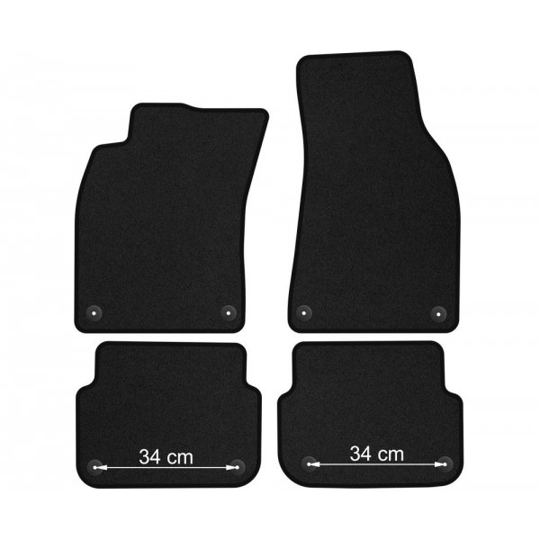 Tapis de sol Sur Mesure en Velours Premium Gamme Excellence Pour Audi AUDI A6 C6 34 cm 2004-2011