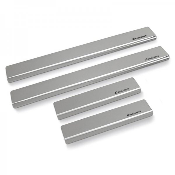 Seuils d'entrées de Portes (Baguettes) Sur Mesure en Alu Pour Peugeot 308 1 (I) 5-portes 2007-2013 Chromé 4 Pièces